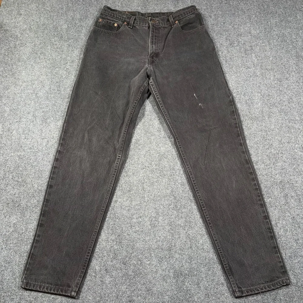VTG Levi's 550 Relaxed Fit Tapered Leg Jeans Mens 31x31 Black Made‎ In USA Faded